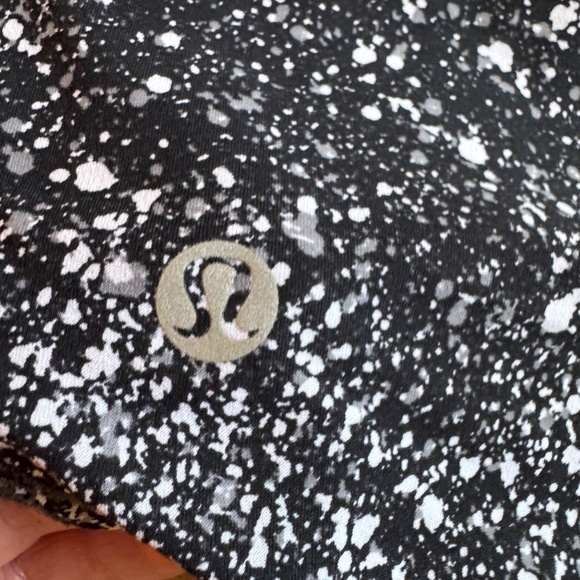 Lululemon Sculpt Tank II Splatter Black and White Racerback Tank • size small - Picture 9 of 10